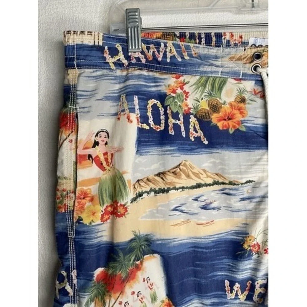 Polo Ralph Lauren Hawaiian Aloha‎ Swim Trucks Board Swimwear Shorts Men L Taiwan